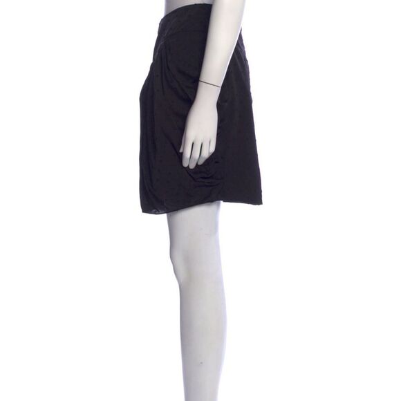 Saint Laurent Silk Mini Skirtโ Black Draped Designer YSL MEDIUM - Picture 2 of 11